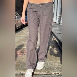 Brandy Melville John Galt dark grey low rise cargo pants